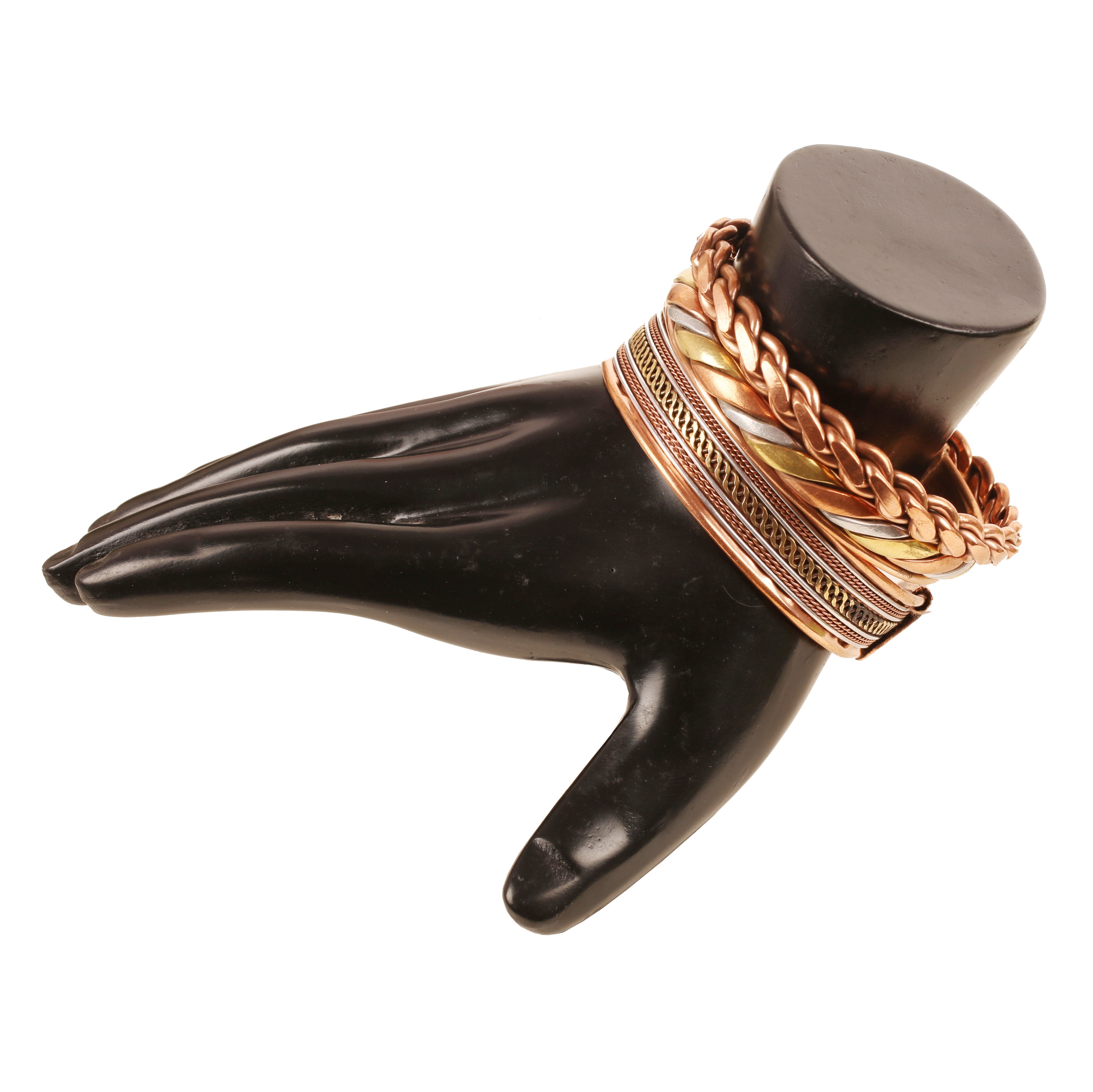 Sunsoul by Touchstone Indian Copper Brass Yoga Meditation 3 Elite Metal Bracelets Jewelry for All.