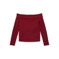 thumbnail image 3 of Weekend Academy Girls Off The Shoulder Top with Long Sleeves, Sizes 4-18, 3 of 5