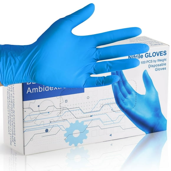 Guantes Desechables de Nitrilo PEIPU Medianos Paquete de 100 Unidades 4 Mil