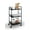 BLK, variant on SunnyPoint 3-Tier Rolling Utility Storage Cart – Metal, Minimalist Design, Mobile Organizer for Kitchen, Office & Home – White