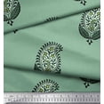 thumbnail image 3 of Soimoi Poly Georgette Fabric Leaves & Paisley Block Decor Fabric Printed Yard 52 Inch Wide, 3 of 3
