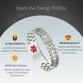 thumbnail image 6 of Metaljc Pure Titanium Medical Alert ID Bracelet for Men, Engraved Adrenal Insufficiency, 6 of 9