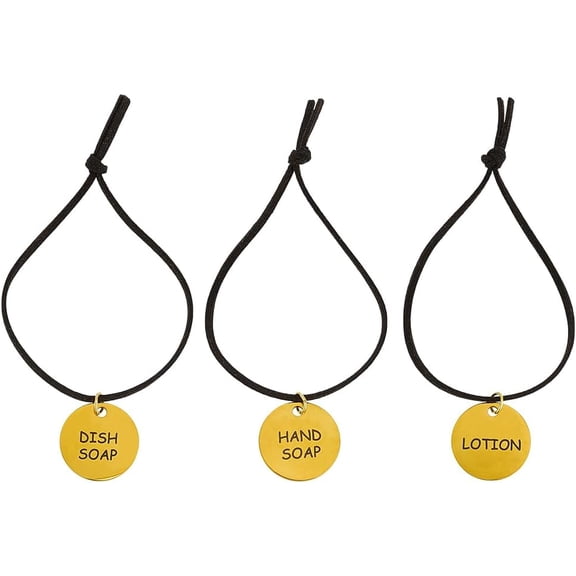 3Pcs Soap Lotion Dispenser Tags Lotion Soap Dispenser Chain Labels Tags Decoration Labels Charms Hand-Soap Label Hanging Tag with Cord for DIY handcrafting