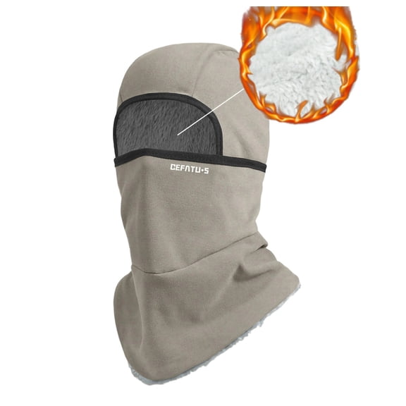 Lilgiuy Balaclava Ski Mask for Men Women, Winter Fleece Thermal Face Mask Cover, Warmer Windproof Breathable for Skiing, Outdoor Work, Motorcycling, Snowboarding, Khaki