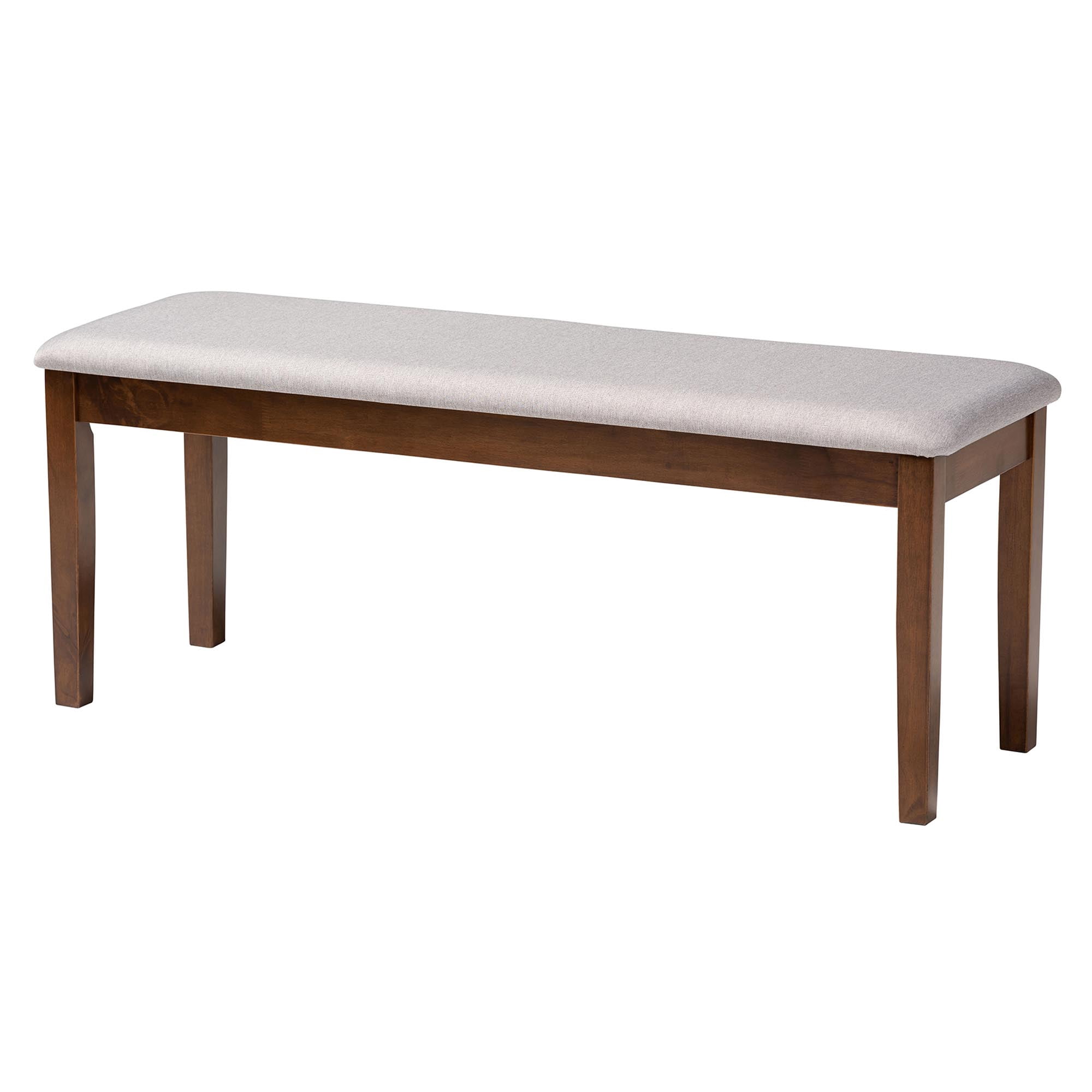 Baxton Studio Florencia Modern Grey Fabric and Walnut Brown Finished Wood 6-Piece Dining Set