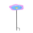 thumbnail image 2 of Hvmvliv Outdoor Bird Feeder Iron Ground Bird Feeder with Flower Bath and Water Tray for Lawn and Courtyard Decoration Pink, 2 of 7