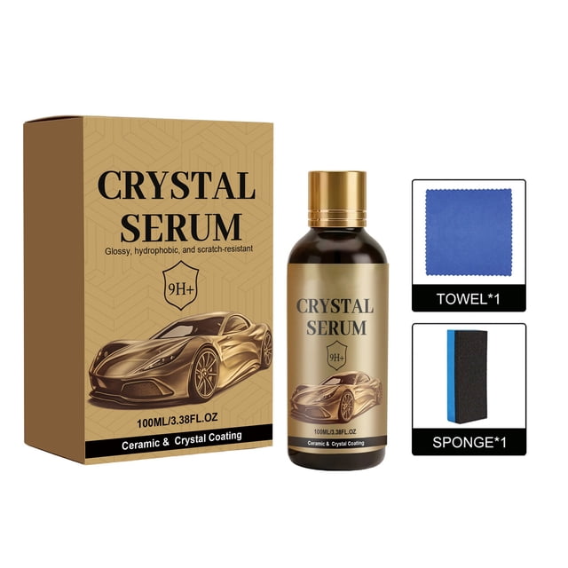 Luiuiu 100ML Car Crystal Serum, Advanced Graphene Ceramic Coating for Cars, 9H Graphene Coating for Auto Car Detailing, Paint Protection, High Gloss Shine, Scratch Resistant (1 PCS)