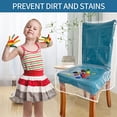thumbnail image 6 of 6 Pack Plastic Chair Covers Clear Dining Room Chairs Cover Set Transparent Waterproof Seat Protector from Cat Scratch Dust Spill Pet Hair and Easy Clean, 6 of 7