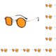 thumbnail image 1 of Minnieouse Gafas de sol vintage con marco ancho y liviano de moda para hombres y mujeres Gafas de sol redondas Gafas de sol Mujer con marco naranja enmarcado 10piezas, 1 of 3