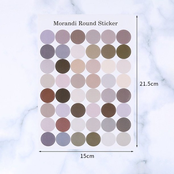 Ins Morandi Color Pegatina De Decorativo Punto Manual Luna Sellado