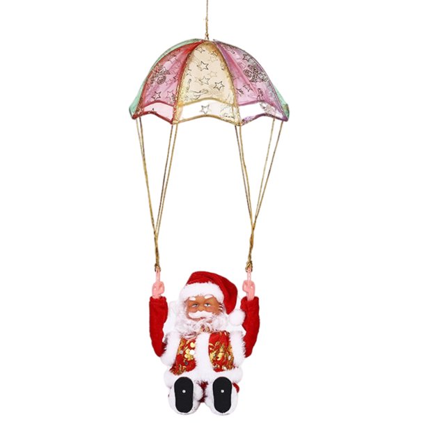De Papá Noel, Paracaídas Eléctrico De Papá Noel, Decoración Colgante De Salto Mortal, Colgante De Navidad Para Interior O Exterior Sweethay HA039168-00