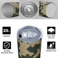 thumbnail image 4 of Camouflage 20 Oz Stainless Steel Skinny Tumbler – Vacuum Insulated Slim Travel Cup with Lid & Stainless Steel Straw, 360° Full Wrap Printed Tumbler for Home, Office & Outdoor Use, 4 of 6