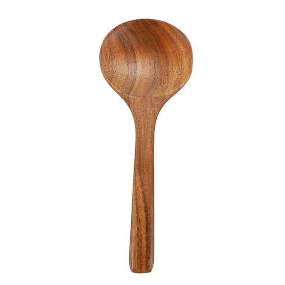 Hemoton Portable Wooden Spoon Soup Spoon Wood Kitchen Cooking Scoop Wooden Tableware