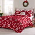 thumbnail image 6 of Greenland Home Fashions Novelty Holiday Snowflakes Reversible Coverlet Set, 3-Piece King, 6 of 7