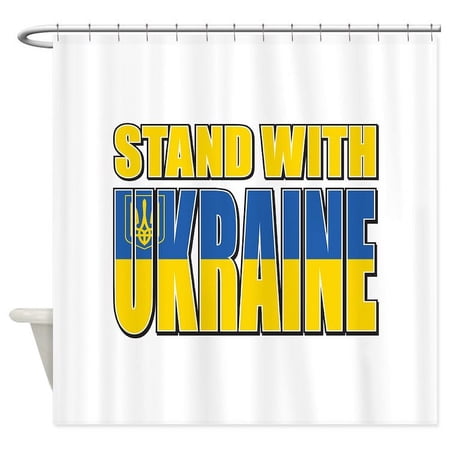 CafePress - Stand With Ukraine - Unique Fabric Shower Curtain 70 x 72