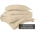 thumbnail image 2 of ROYALE Sand Duvet Cover Full Size - Washed Duvet Cover Set, 3 Piece Double Brushed Duvet Covers with Button Closure - 1 Duvet Cover 80x90 inches and 2 Pillow Shams - Comforter Cover, 2 of 8