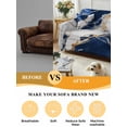 thumbnail image 5 of Marble Navy Blue Couch Cover Sofa Covers 3 Cushion Sectional Couch, Abstract Gold White Brick Stone Motif Washable Sofa Covers Slipcover Sectional Sofa Cover, Furniture Protector 71"x150", 5 of 9