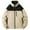 Khaki, variant on Viikei Mens Coats Outerwear Winter Mens Winter Coats Men's Fashion Winter Casual Fleece Pocket Zipper Jacket