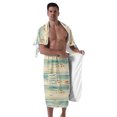 thumbnail image 4 of Colevkie Men's Wearable Bath Skirt & Towel 2 Pieces Bath Wrap Set Soft Absorbent Beach Towel Bath Towel Polyester with Pocket Portable Home Sauna Hotel Printed Beach Pattern, 4 of 7
