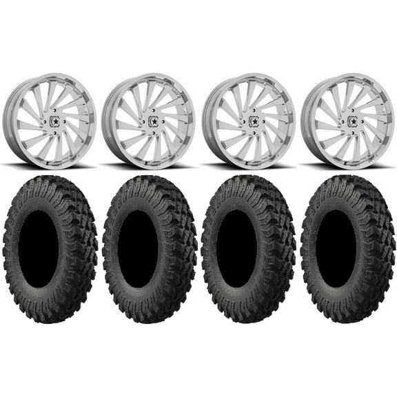 MSA Blade 22" Wheels Chrome 35" MotoRally Tires Polaris RZR XP 1000 / PRO XP / Ranger XP 900/1000