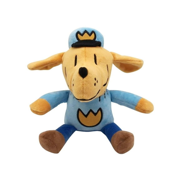 Dog Man Peluche en Solde! Jouet en Peluche Chats Dog Man Toys et Chien Peluches Dog Man Plushies Jouet Chien Poupée Drôle Détective Fan de Chien Animaux en Peluche Collection Chat Jouet Noël Anniversaire