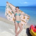 thumbnail image 6 of Coolnut Beach Towels Leopard Tropical Leaves Camping Towels Animal Sand Free Beach Towel, 30"x60" Large Beach Towels Quick Dry Bath Travel Towels Pool Yoga Beach Mat for Men Women, 6 of 6