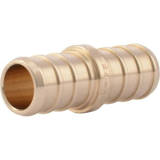 SharkBite 1/2 Inch Brass Crimp Tee, Pack Of 10 - PEX & PE-RT Plumbing Fitting, UC362LFA10