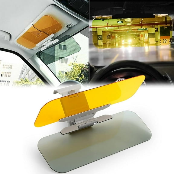 2 In 1 Car Sun Visor Extension Vehicle Sun Visor for Day And Night Glare Blocker Universal for Driver and Passenger