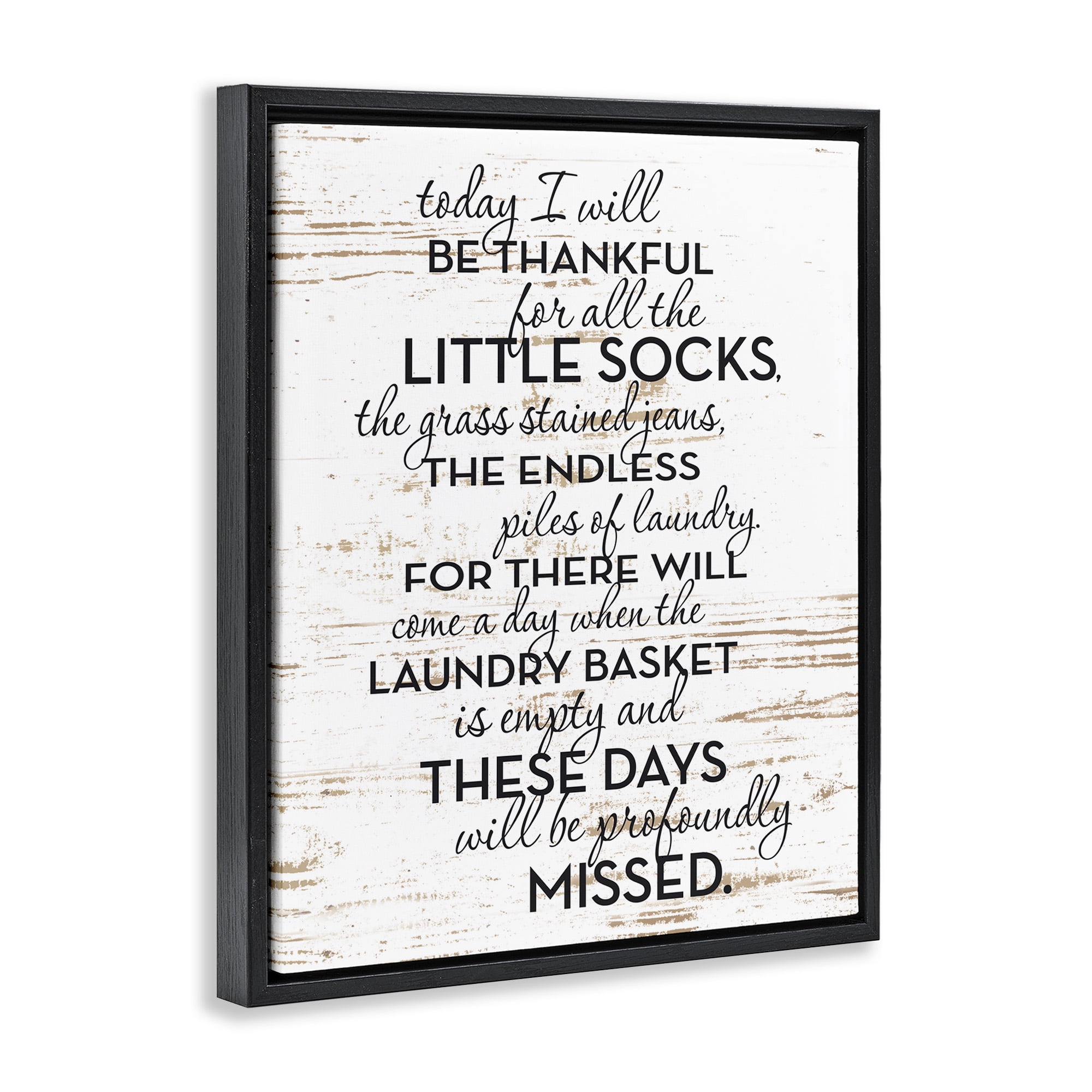 Stupell Industries Rustic Parenthood Phrase Inspirational Painting Black Floater Framed Canvas Art Print Wall Art, 17 x 21