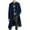 Dark Blue, variant on Wyobmus Men's Faux Wool Pea Coat Fashion Notch Lapel Long Jacket Double Breasted Classic Winter Overcoat Olive Green