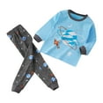 thumbnail image 3 of Trolimons Boys & Girls Fitting Polyester Pajamas Set, Sky Blue, 3 of 5