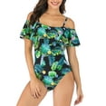 thumbnail image 5 of Csndyce off Shoulder One Piece Swimsuits Women Bathing Suits Tummy Control Sexy Halter Bikini Female, 5 of 5