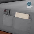 thumbnail image 5 of Bare Home Premium 1800 Collection Dual Pocket 4-Piece Bed Sheet Set, Queen, Gray, 5 of 10