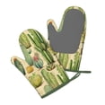 thumbnail image 3 of XMXT Silicone Oven Mitts, Desert Plant Watercolor Thickened Non-Slip Baking Gloves for Kitchen Cooking Grill, 2 Pcs, 3 of 9