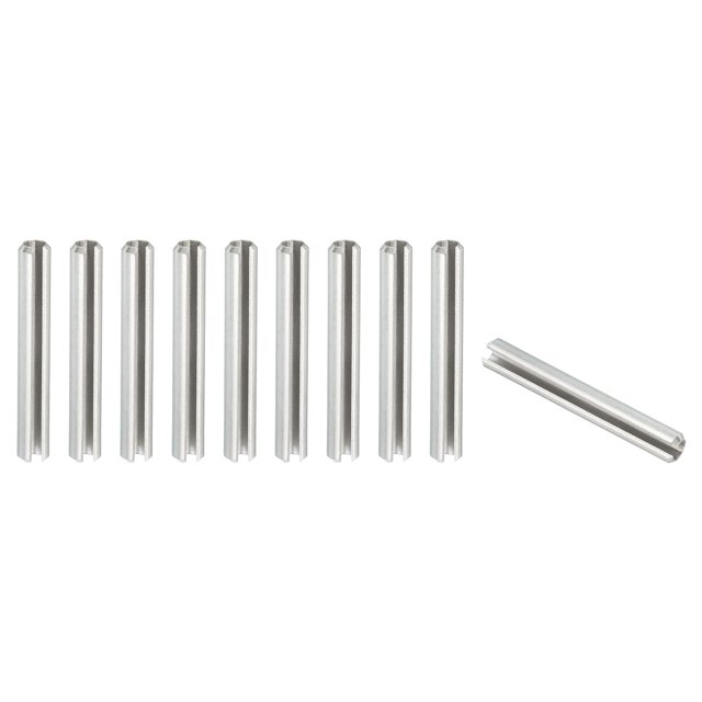 Uxcell Slotted Spring Pin 304 Stainless Steel Split Roll Pins Spring Dowel for Home Improvement Automotive Machine Repair 5/16" x 2-3/8" (8.4mm x 60mm) 10