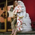 thumbnail image 4 of Kimono Cardigan Fluide pour Femmes Robe Ouverte Imprimée Blouse Décontractée Tops Amples, 4 of 9