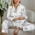 thumbnail image 6 of Pajama Sets for Women 2 Pcs, formula Math design Button Down Long Sleeve Sleepwear Lounge PJ Sets, 6 of 6