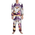 thumbnail image 3 of Lsque Halloween Gnome With Pumpkins Pattern Long Sleeve Pajama Set for Men - Soft 2-Piece Sleepwear and Loungewear Set with Pockets, Comfy Nightwear-Medium, 3 of 7