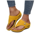 thumbnail image 6 of Women's Heeled Flip Flops, Comfortable Lightweight Summer Sandals, Casual Walking Shoes for Outdoor Travel Breathable, 6 of 6