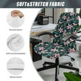 thumbnail image 5 of Xoenoiee Lily Leaf Pattern Office Chair Cover Stretchable Desk Chair Cover Thick Checked Jacquard High Back Office Seat Cover Universal Rotating Chair Cover, L, 5 of 6
