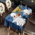 thumbnail image 2 of Halloween Ghosts and Pumpkins in Graveyard Rectangle Tablecloth 60"x120",Waterproof Polyester Rectangle Table Cloth, Wipeable Spillproof Polyester Tablecloth for Dining, Camping, Indoor and Outdoor, 2 of 6