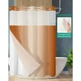 thumbnail image 2 of No Hook Shower Curtain with Snap in Liner, Abstract Ombre Burnt Orange Gradient Hotel Shower Curtains for Bathroom, Washable Shower Curtain Liner Set with Mesh Top Window, 48"x72", 2 of 6