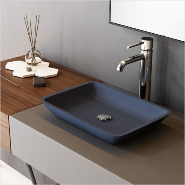 Dropship F R Glass Vessel Bathroom Sink Tempered Rectangular Bowl Above Counter Handmade Blue Sinks Vanity Basin Matte Gray Com - Gray Vessel Bathroom Sinks Dropship F R Glass Vessel Bathroom Sink Tempered Rectangular Bowl Above Counter Handmade Blue Sinks Vanity Basin Matte Gray Com - Gray Vessel Bathroom Sinks