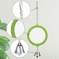 thumbnail image 3 of Pet Bird Mirror with Bell Interactive Parrot Toy Bird Cage Mirror for Cockatiel Parakeets Canaries, 3 of 7