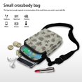 thumbnail image 7 of HELLHERO with Adjustable Strap Crossbody Bag for Women Outdoor Travel Daily Use Small Crossbody Purse Polyester 4.33"x1.97"x7.09", Varied Monochrome Leaves, 7 of 7