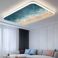 thumbnail image 2 of Teal Coastal Magnetic Fluorescent Light Covers for Ceiling Lights 2 x 4 Feet, Summer Beach Nautical Saeside Office Classroom Kitchen Drop Ceiling Light Covers Lighting Filters Shade Panel 4 Packs, 2 of 9