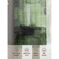 thumbnail image 6 of Sage Green Abstract Sheer Curtains 45 Inches Long 2 Panels Modern Green Gray Light Filtering Semi Sheer Window Curtains Drapes for Bedroom Living Room 52"x45", 6 of 7