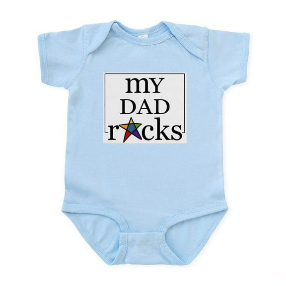 CafePress - My Dad Rocks Infant Bodysuit - Baby Light Bodysuit