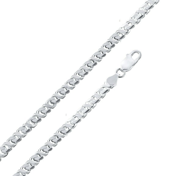 Sterling Silver 925 Dollar Cuban Diamond-Cut 130 4.1mm Chain Made in Italy 20" Jewelry Female Unisex