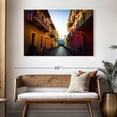 thumbnail image 3 of Elephant Stock Puerto Rican Street Wall Art - Horizontal Canvas Wall Art - Living Room Wall Decor - City Canvas - Blue And Orange Decor - 48" x 32", 3 of 8